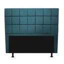 Ver imagem 3 de Kit Cabeceira + Calçadeira Baú Espanha 195cm King Size para Cama Box Suede Azul Turquesa - Gat Magaz