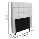 Ver imagem 7 de Kit Cabeceira + Calçadeira Baú Espanha 195cm King Size para Cama Box Suede Azul Turquesa - Gat Magaz