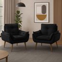 Ver imagem 1 de Kit 2 Poltronas Decorativas Opala Recepção Luxo Confortável