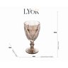 Conjunto 6 Taças Vidro P/ Água 325 Ml Cinza Metalizado Lyor 7626 - 3