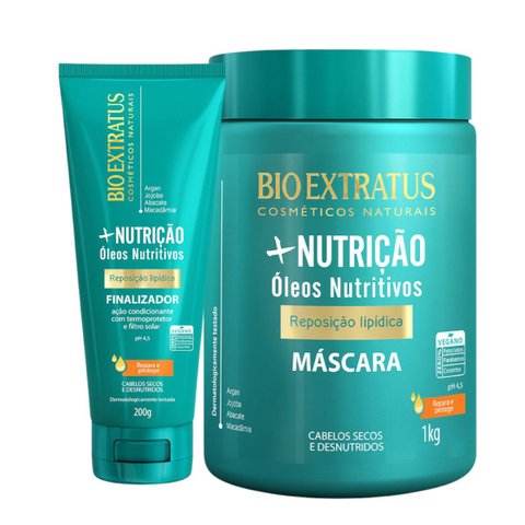 Kit Mais Nutrição 1 Máscara 1kg 1 Finalizador 200g