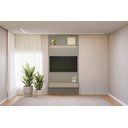 Ver imagem 1 de Painel Ripado Modular 141 X 250cm com Nicho e Prateleira Curva 1.4 Linea Brasil