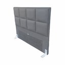Ver imagem 2 de Cabeceira Decor Milão Cama Box Queen 1,60 M Suede Cinza