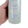 Garrafa Térmica Infantil Com Canudo 420mls Aço Inox Squeeze Escolar Tampa Ursinho Água Suco Verde - 7