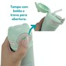 Garrafa Térmica Infantil Com Canudo 420mls Aço Inox Squeeze Escolar Tampa Ursinho Água Suco Verde - 2
