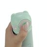 Garrafa Térmica Infantil Com Canudo 420mls Aço Inox Squeeze Escolar Tampa Ursinho Água Suco Verde - 9