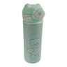 Garrafa Térmica Infantil Com Canudo 420mls Aço Inox Squeeze Escolar Tampa Ursinho Água Suco Verde - 8