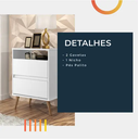 Ver imagem 4 de Mesa de cabeceira 2 gavetas Lotus Branco