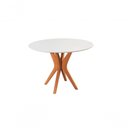 Ver imagem 1 de Mesa de Jantar Redonda com Vidro 1,10m - Genebra Star Móveis