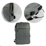 Mochila Executiva Básica Slim Notebook Moderna com Usb Cinza - 3
