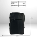 Ver imagem 6 de Mochila Executiva Básica Slim Notebook Moderna com Usb Cinza