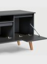 Ver mais imagens de Rack para TV com Painel e Prateleira 180cm Retro MDF Grafite Dallas - On Móveis