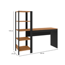 Ver imagem 6 de Escrivaninha Mesa de Estudo Office 120 Cm com Prateleira Artemis Canela