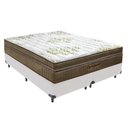 Ver imagem 1 de Cama Box Bipartido Queen Branco e Colchão Gold Ultragel Molas Ensacadas Ortobom