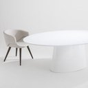 Ver imagem 3 de Mesa de Jantar Cone Oval 120x80 Cm Laqueada Cores Branco