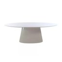 Ver imagem 1 de Mesa de Jantar Cone Oval 120x80 Cm Laqueada Cores Branco