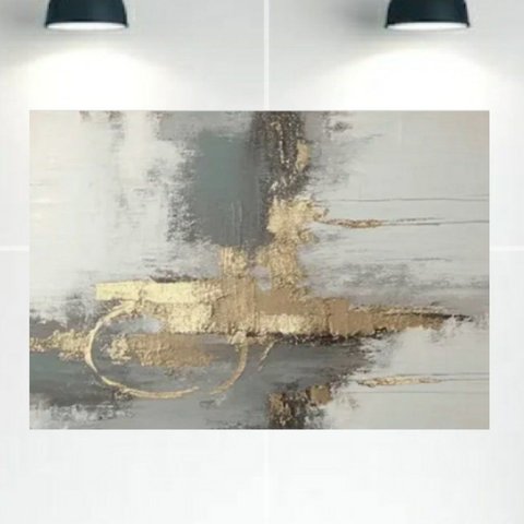 Quadro Decorativo Tela Canvas Abstrato Ref:qbab1 Lojall