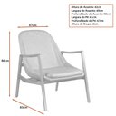 Ver imagem 3 de Poltrona Sala de Estar Rui 67cm Madeira Maciça | Courino Caramelo - Sallar Home