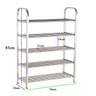 Sapateira Prateleira Inox 5 Andares Sapato Calçado Tenis Estante Rack Casa Corredor Recepçao Entrada - 2