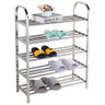 Sapateira Prateleira Inox 5 Andares Sapato Calçado Tenis Estante Rack Casa Corredor Recepçao Entrada - 5