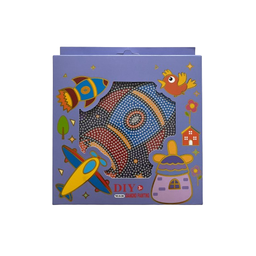 Kit Pintura Diamante Diy 5d Infantil com Moldura Porta Retrato Azul Escuro - 3