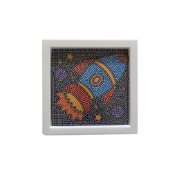 Kit Pintura Diamante Diy 5d Infantil com Moldura Porta Retrato Azul Escuro - 2