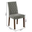 Ver imagem 4 de Conjunto Sala de Jantar Mesa Tampo de Vidro 4 Cadeiras Rustic/preto/silver Harper Madesa