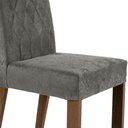 Ver imagem 7 de Conjunto Sala de Jantar Mesa Tampo de Vidro 4 Cadeiras Rustic/preto/silver Harper Madesa