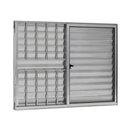 Ver imagem 1 de Janela Veneziana Alumínio Lado Esquerdo 3 Folhas com Grade 120x150cm Brilhante Allo Esquadrias