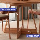 Ver imagem 3 de Sala de Jantar Carraro Mesa Quadrada Átria 4 Cadeiras Neo