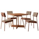 Ver imagem 2 de Sala de Jantar Carraro Mesa Quadrada Átria 4 Cadeiras Neo