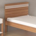 Ver imagem 3 de Cama de Solteiro Madeira CM8010 Amêndoa/Branco - Tecno Mobili