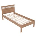 Ver imagem 1 de Cama de Solteiro Madeira CM8010 Amêndoa/Branco - Tecno Mobili