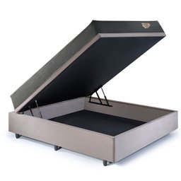 Cama Box Casal com Baú 138x188 com Colchão Adapto Ecoflex Molas Ensacadas Suede - 4