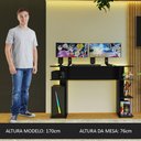 Ver imagem 5 de Escrivaninha Mesa para Computador Gamer Preto 9424 Madesa
