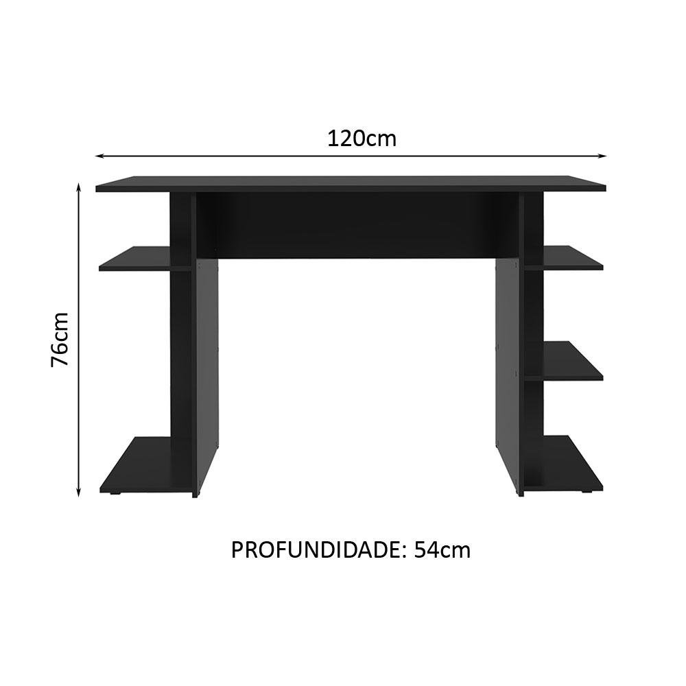 Escrivaninha Mesa para Computador Gamer Preto 9424 Madesa - 3