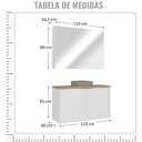 Ver imagem 4 de Conjunto de Banheiro com Cuba Nature Estilare 110cm