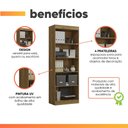 Ver imagem 4 de Estante Livreiro Multiuso 4 Prateleiras 1,71m Office Jequitibá J&a