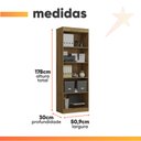 Ver imagem 3 de Estante Livreiro Multiuso 4 Prateleiras 1,71m Office Jequitibá J&a
