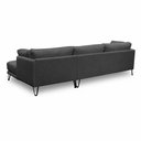 Ver imagem 7 de Sofá Sala de Estar Atena Chaise Direito Pés de Ferro 284cm 5 Lugares Linho Grafite M1 - Monari Desig