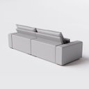 Ver imagem 6 de Sofá Atlanta Retrátil e Reclinável 2,50m em Chenille Cinza Claro - Home Mobily