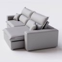 Ver imagem 5 de Sofá Atlanta Retrátil e Reclinável 2,50m em Chenille Cinza Claro - Home Mobily