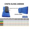 CINTA PARA ELEVAÇÃO DE CARGAS TIPO SLING COLORIDA DUPLA 8 TONELADAS - 7:1 - AZUL CANVAS BRASIL SLING - 2