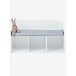 Organizador Com Assento Apolo 100% Mdf Brinquedos Crianças