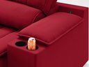 Ver imagem 7 de Sofá com Porta Copos Carregador USB Ret Rec Murano 2,30m Velosuede Vermelho - NETSOFAS
