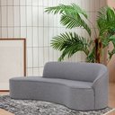 Ver imagem 2 de Sofá Curvo 03 Lugares 210cm Braço Esquerdo Eron Linho Cinza Mesclado - Nexta Casa