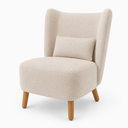 Ver imagem 5 de Poltrona Decorativa Cronos Courino Linho Bege - Sallar Home