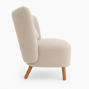 Ver imagem 6 de Poltrona Decorativa Cronos Courino Linho Bege - Sallar Home