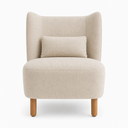 Ver imagem 1 de Poltrona Decorativa Cronos Courino Linho Bege - Sallar Home