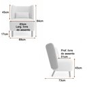 Ver imagem 3 de Poltrona Decorativa Cronos Courino Linho Bege - Sallar Home